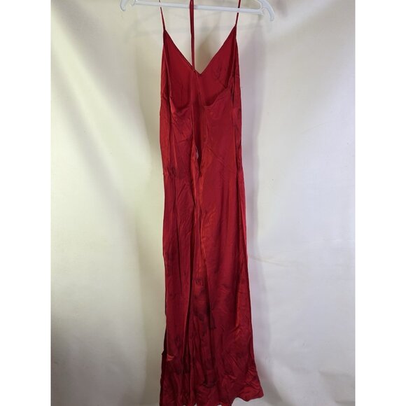 Vintage Y2K Victorias Secret Silk Spaghetti Slip Dress Gown Red XS Romantic - Picture 9 of 9